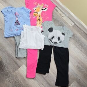 10/12 L Children's Place Spring Outfit Bundle Capri Leggings T-shirts Set Lot